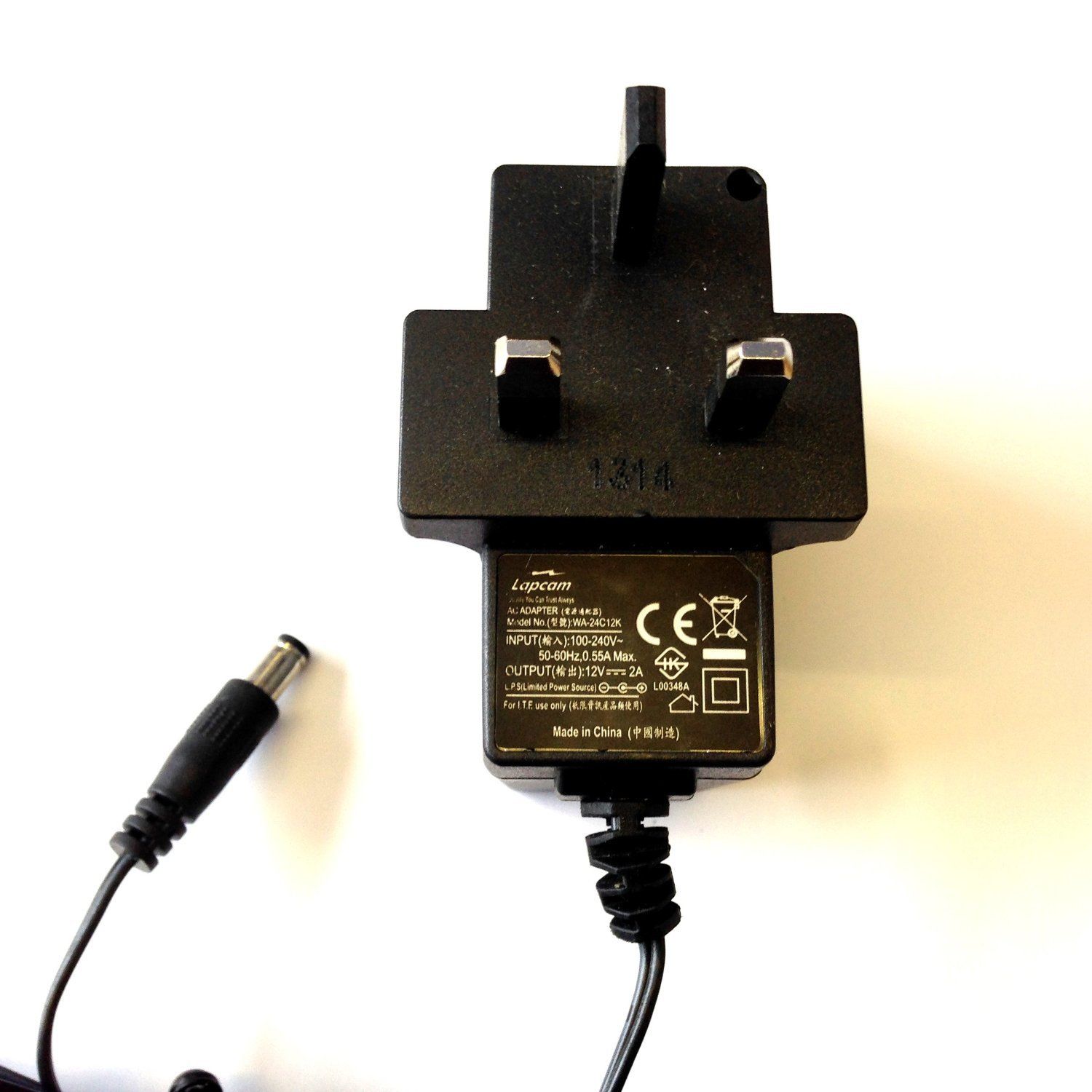 NEW Asian Power Devices WA-24C12K 12V 2A Wall Plug AC Power Adapter UK 5.5x2.5mm - Click Image to Close